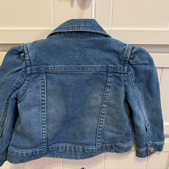 Janie and Jack Denim Puff Sleeve Jacket 12-18M - Picture 5 of 5